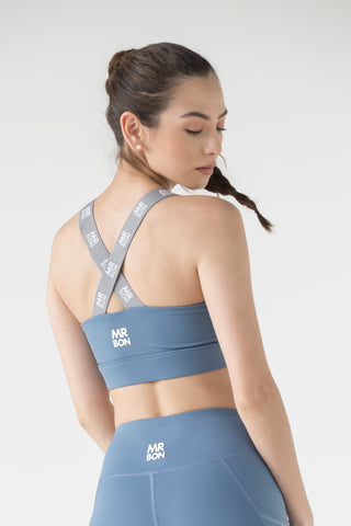 bra para mujer tela termica color azul